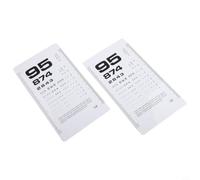 Outils de test oculaire portables en PVC et règle PD pour des évaluations précises de la vision à la maison ou en clinique (numérique - 2 pièces)