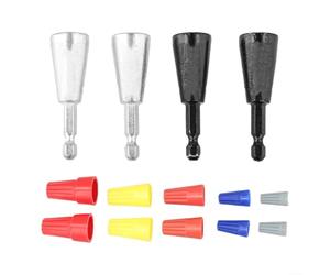 Outils de torsion de fil avec 4 torseurs métalliques et 10 fils électriques pour une utilisation avec des perceuses électriques dans la connexion de câble