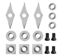 Outils de Tournage,avec un Système de Fixation Robuste et un Ajustement Serré par Vis - Ensemble d'Inserts de Coupe en Carbure pour Outils de Tournage,Pour Charpentiers, Passionnés, Menuisiers, Atelie