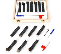 Outils De Tournage Carbure indexable 1/2po En Carbure 7pcs tour à métaux pour différents types de produits de traitement/tels que tour à commande numériqu/tour CNC
