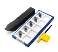 Outils de tournage extérieur SVJCR avec plaquettes PCD CBN VCGW type 1604, rayons d'arc de pointe de 02, 04 et 08 Plaquettes de Carbure CNC(25 and 5PCS 08 PCD)