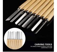 Outils de tournage - HOMEWELL - Jeu de ciseaux pour tour à bois gouge à biseauter - 8pcs