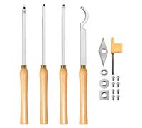 Outils de Tournage sur Bois, Ensemble de 4 Gouges Tournage Bois Ciseaux à Bois Outils de Tournage en Carbure en Forme de Diamant Accessoires de Tour à Bois pour la Gravure