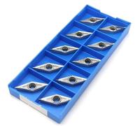 Outils de tournage VCGT, plaquettes de tournage en forme de losange 02 04 08 AK H01 pour l'usinage de l'aluminium et du cuivre. Plaquettes de Carbure CNC(VCGT160404 AK H01,10PCS(1Box))