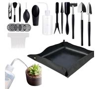 Outils de transplantation - Ustensiles de jardinage pour transplantation manuelle - Set de soins avec base et accessoires pour cactus et d'intérieur à la maison, balcon, débutant