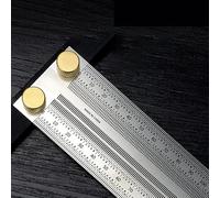 Outils de travail du bois Haute précision T Type règle carrée travail du bois alliage d'aluminium Scriber mesure menuiserie marquage jauge outils de charpentier(300mm)