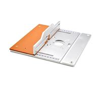 Outils de travail du bois Plaque d'insertion de Table de toupie en aluminium planche à rabat de fraisage de bois électrique avec ensemble de Guide de jauge d'onglet scie de Table établi de travail du