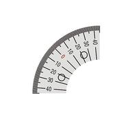 Outils de travail du bois Règle Rapporteur Machine à fraiser Angles de pièce Règle Échelle 45 degrés Jauge de mesure Échelle claire pour une lecture précise Machine de contrôle du travail