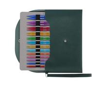 Outils de tricot circulaires multi-tailles, pointes d ' aiguilles interchangeables en aluminium, marquages à code couleur, cordons détachables, étui de rangement pour les projets de cours de voyage,