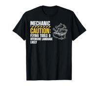 Outils de vol avec précaution mécanique et Graphique de Langue bruyante T-Shirt