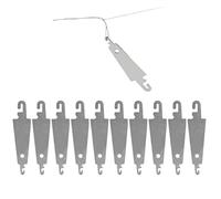 Outils d'enfilage au Point de Croix，100 PCS Enfilage Outils Argent Croix Aiguille Filetage Métal Grand Eye Needle Threaders Accessoires de Couture