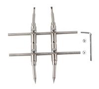 Outils d'entretien de Réparation de clé à Molette Professionnelle, Acier Inoxydable, Ouverture Maximale 110 Mm, Conception à Double Tête, Trois Rangées de Trous, livré avec 2 Vis