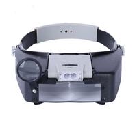 Outils d'horloge,Bandeau Loupe Led Lampe frontale Loupe de bijoutier Loupe 1.5X 3 X 9.5X 11x,Loupe serre-tête pour casque Label