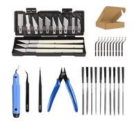 Outils D'imprimante | Kit De Nettoyage Pour Imprimante 3D Professionnel Multifonction Raclette Grattoir Pince Brucelles Pour Enlèvement Bavures Gravure Modèles Outillage Portable ABS Acier