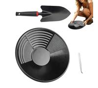 Outils D'Orpaillage - Bol Tamis De Prospection Portable - Plateau À 3 Rainures Pour Kit Battée - Pour Creuser Tester Adultes Archéologie Fossile Géologie Trésor Plein Air Petit Cours D'Eau