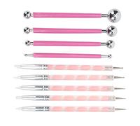 Outils en Argile Polymère, Ensemble de 9 Stylos de Sculpture avec Pointes en Silicone et Acier Inoxydable pour Céramique, Poterie et Artisanat, Modélisation et Décoration de Gâteaux