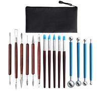 Outils en céramique 15 Ensembles Pierre Plastique Argile Sculpture Stylo en Silicone réparation de Tige de granulés Aiguille de détail de Fil Plat