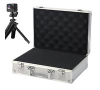 Outils en d'aluminium : organisateur en métal portable, conteneur de rangement multifonctionnel, avec insert en éponge, pratique pour les fournitures de Ma