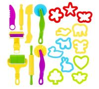Outils Et Coupeurs De Pâte - Kit D'outils De Pâte en Argile 20pcs | Accessoires De Pèlerin | Modélisation De L'argile TOOLLS Set | Playdough Outils pour Les Tout-Petits, Garçons, Les