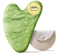 Outils faciaux Rena Chris Gua Sha, Guasha en pierre de jade naturelle(vert)