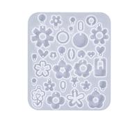Outils flexibles en silicone / moules de boucles d'oreilles en forme de fleur pratiques pour boucles d'oreilles, pendentif, moule époxy, fournitures d'artisanat de bijoux