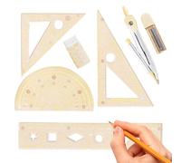 Outils Géométriques 8 Éléments dans le thème Instrument de | Règle colorée et transparente pour garçon fille école classe maison examen art collège écriture