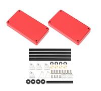 Outils kit chariot, chariot de stockage à 2 niveaux avec roues mini-métal outils de stockage chariot mobile atelier de garage réparation rc accessoires pour 1/8 1/10 1/12 1/16 (Rouge)