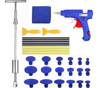 Outils kit Débosselage Carrosserie et Débosselage sans peinture, Kit réparation Doutils de réparation de Bosselures pour Carrosserie, avec pistolet à colle,Outil de Barre en T, Tampon à Onglet Adhésif
