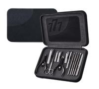Outils Kit Manucure pour Hommes, Kit Professionnel Nail Couper les Ongles, Kit de Soins des Ongles en Acier Inoxydable 13 Pièces Kit de Pédicure pour Hommes Kit de Toilettage avec Cuir PU