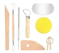 Outils Kit Poterie, Outils de Sculpture Professionnels, Outil Modelage, Kit Poterie Sculpture Argile, Outils de Sculpture en Céramique pour Céramique,Art de Gaufrage,Menuiserie, Artiste DIY (8PCS)