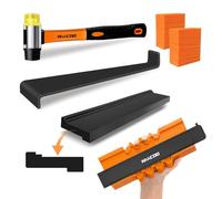 Outils laminés/fondamentaux en vinyle, plancher en bois en vinyle frappant des blocs avec NAACOO, métrologie de profil de 25.4cm pouces, levier, 40 joints de plancher, marteau en caoutchouc.