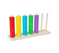 Outils mathématiques pour , boulier en bois pour , jouet informatique en bois, anneau interactif arc-en- pour compter l'aide didactique, jouet d'apprentissage des mathématiques