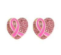 Outils Moules Outils compatible with Machine Bijoux Cancer Awareness Lapel Earring Love Fight Official Ribbon Earring Breast Cancer Brooch Moules Pince Outils Bijoux (Pink, One Size)