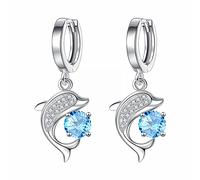 Outils Nettoyeur Ultrasonique Kits d'oreilles Tempérament féminin d'oreilles à la d'oreilles en de cœur en cuivre blanc Goutte d'eau Boucle d'oreille Fabrication Trousse Boîte Trousse (B, One Size)