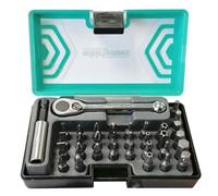 Outils - OC PRO - Mini Cliquet 1/4 - Coffret 33 PCS - 30 Embouts Hexagonaux - Réversible 72 Dents