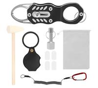 Outils portables de vérification de pièces - Jeu de marteaux pinces aimantées, kit numismatique porte-clés | Kit de taille et test de résonance de pièces pour adultes, amateurs, collectionneurs