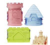 Outils pour Château de Sable,Moules à Châteaux de Sable pour Jouets de Plage | Set de 3 Pièces Jeux d'Extérieur pour Filles et Garçons Été Neige Anniversaire Noël Fête