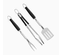 Outils pour grillades, Ensemble d'accessoires for Barbecue: Pinces, spatules et fourchettes, ustensiles Robustes en Acier Inoxydable.