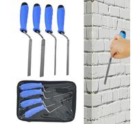 Outils pour Joints De Mortier, Lot de 4 Truelles de Réparation Ciment Antidérapantes, Outils Maçonnerie pour Plâtre Rénovation Débutant Application Stuc