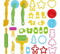 Outils Pour L'argile Et La Pâte À Modeler Avec Modèles Et Moulesaccessoires Pour Pâte À Modeler Moules En Plastique Découpeurs Animaux Formescouleurs Assorties29 Pcs