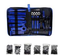 Outils pour l'automobile, dépose des garnitures intérieures, extracteur d'agrafes plastiques, 38 bleu avec 190clip