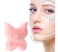 Outils pour le visage Gua Sha, 2, 8x3, 2 pouces Natural Gua Sha Stone, Butterfly Face Face Sculpting Tool pour le soulèvement facial et le serrandage Massage