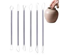 Outils pour modeler l'argile, outils pour sculpter l'argile - Ensemble d'outils pour sculpter l'argile en céramique à deux têtes, spatule artistique, grattoir d'argile pour découper, racloir
