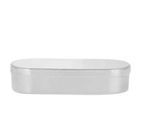 Outils pour ongles Plateau stérilisateur Boîte de désinfection Conteneur manucure Kit d'outils de nettoyage cosmétique pour smartphones, lunettes, bijoux, jouets, clés (16 x 5,5 cm)