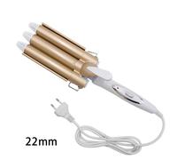 Outils Professionnels Pour Cheveux Fer À Friser En Céramique Triple Baril Coiffeur Cheveux Waver Outils De Coiffure Bigoudis Électrique Friser.22Mm.