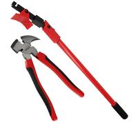 Outils tendeurs pour clôtures et barbelés - Tendeur de clôture 78cm - Pince pour clôture 25cm
