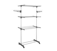 Outiror - Séchoir étendoir à Linge en INOX - Pliable - 3 Niveaux - 20 mètres d'étendage - H. 165 cm