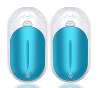OUTJUT Chauffe Main 2 Packs, 6000mAh Chaufferette Main Reutilisable, USB Chauffe-Mains 3 Modes de Chauffage 2S Rapide, pour Sports de Plein Air, Camping en Hiver (BleuBlanc)
