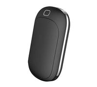 OUTJUT Chauffe Main Electrique 2 en 1, Chaufferette Main Reutilisable, 3 Niveaux de Chauffe, 12000mAh Rechargeable par USB, Cadeaux Hiver Unisexes, pour Camping et Sports en Extérieur (Noir)