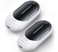 OUTJUT Chaufferette Main Rreutilisable 2 Pack, Chauffe Main électrique 6000mAh Chauffe-Poches Portable 3 Modes de Chauffage Rapide pour Sport en Plein Air Golf Camping en Hiver (Noir et Blanc)